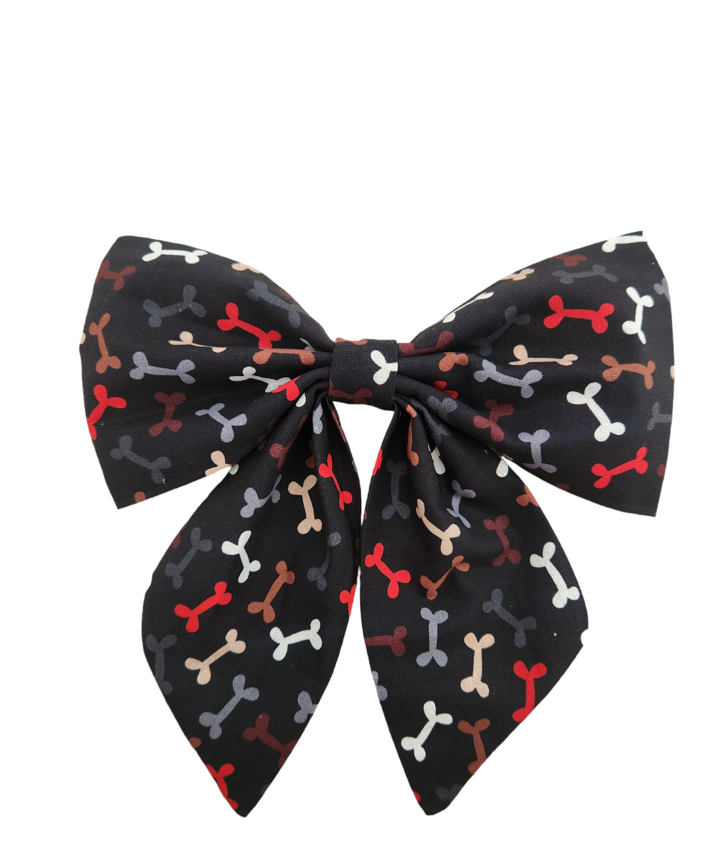 Large Bone Print Sailor Bow