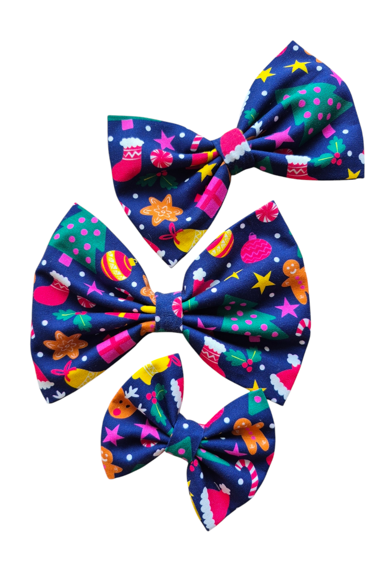 Navy Santa Goodies Bow