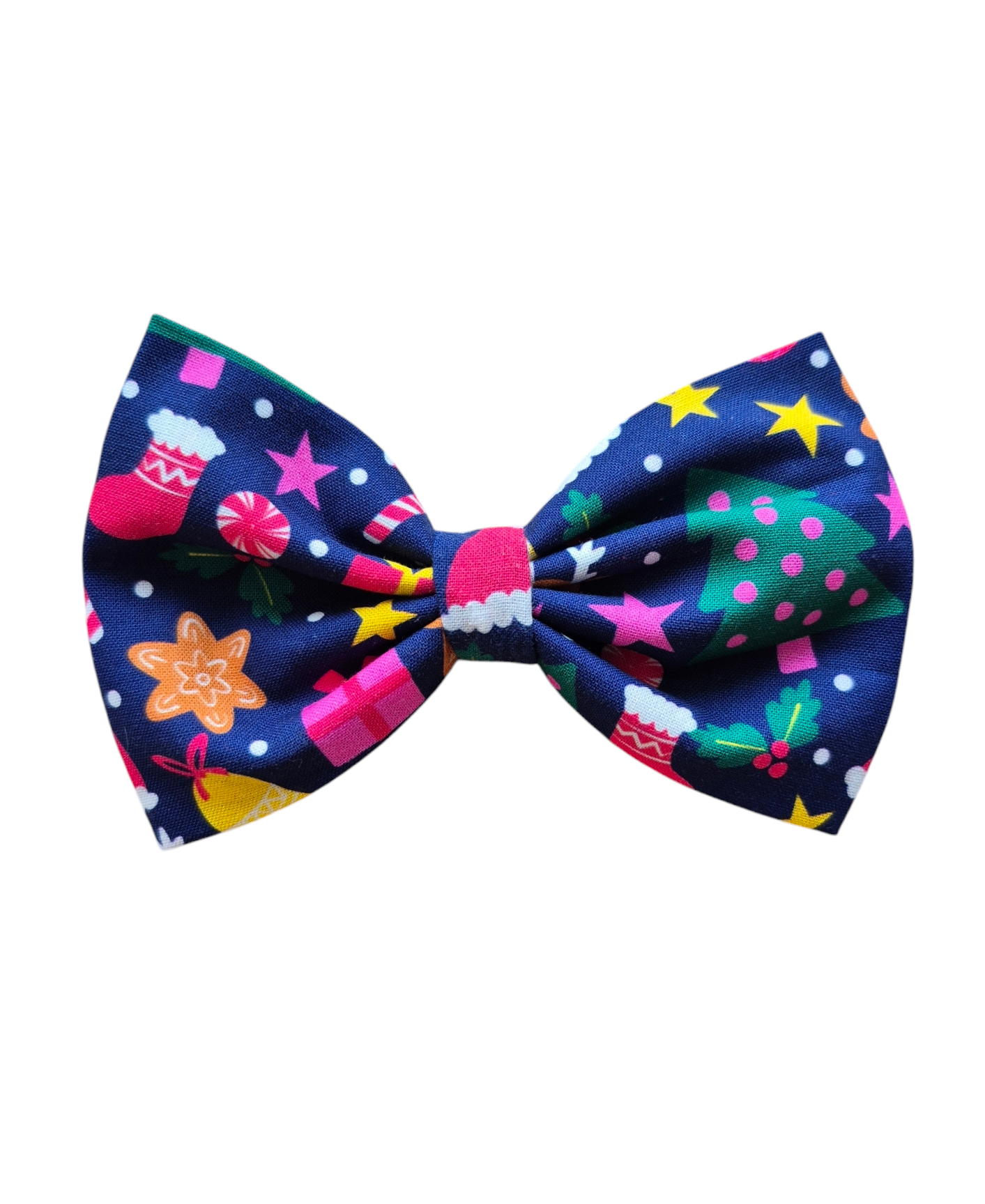 Navy Santa Goodies Bow