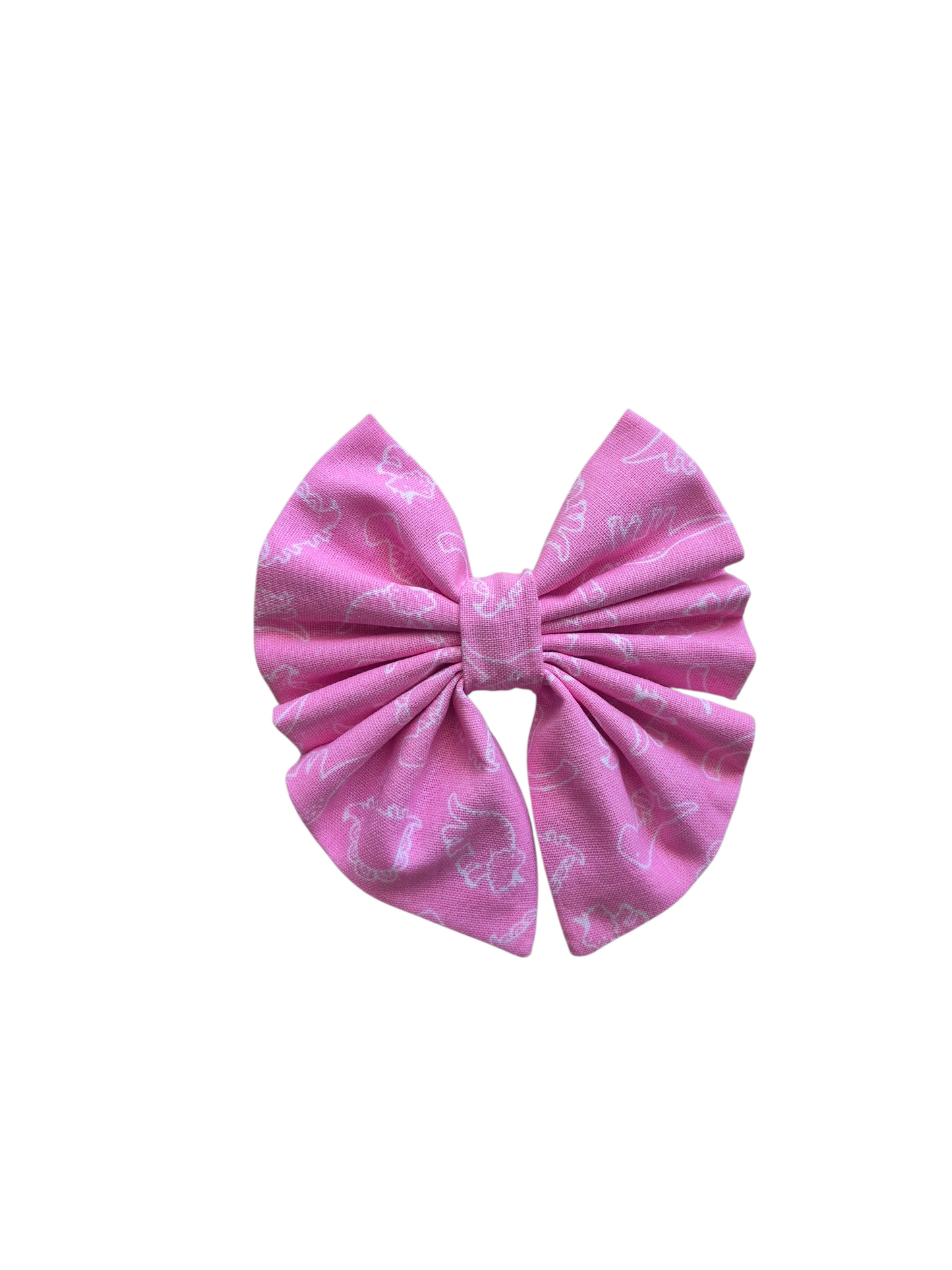 Pink Dino Sailor Bow