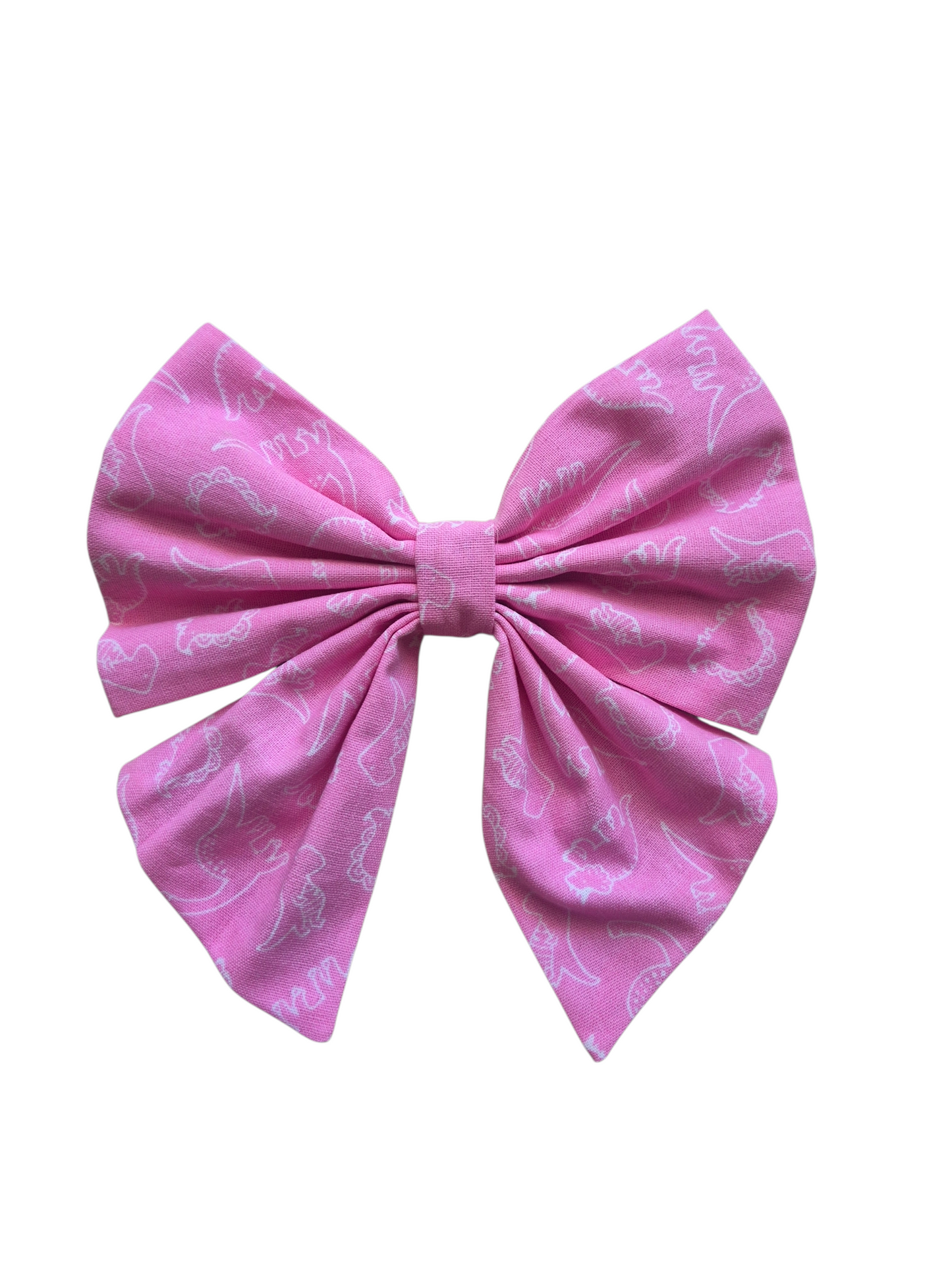 Pink Dino Sailor Bow