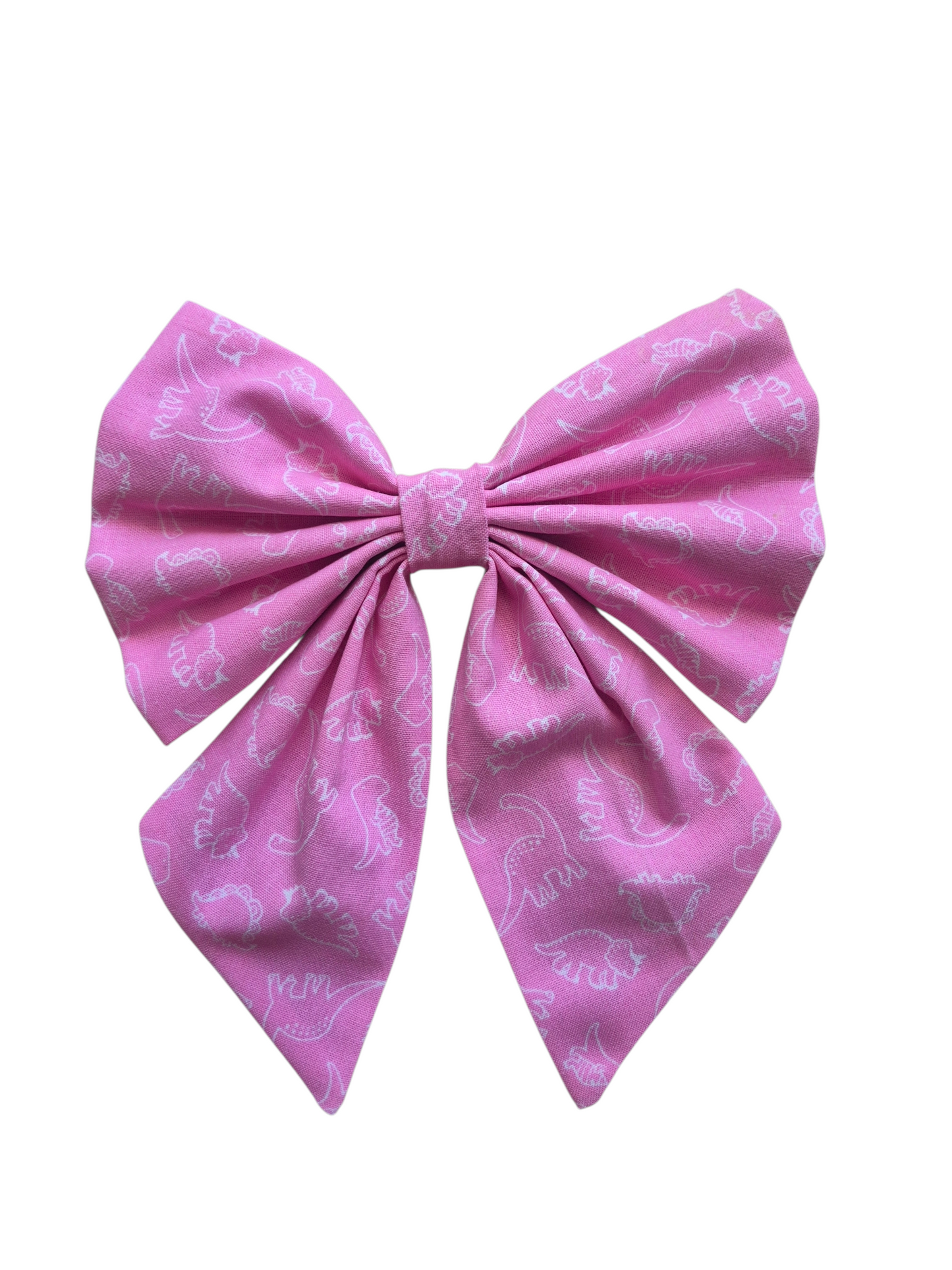 Pink Dino Sailor Bow