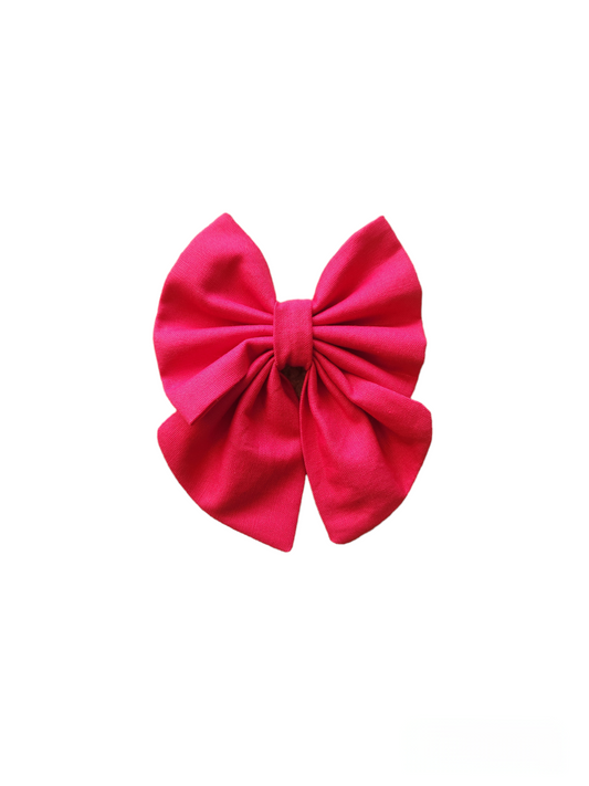 Small Bright Pink Sailor Bow