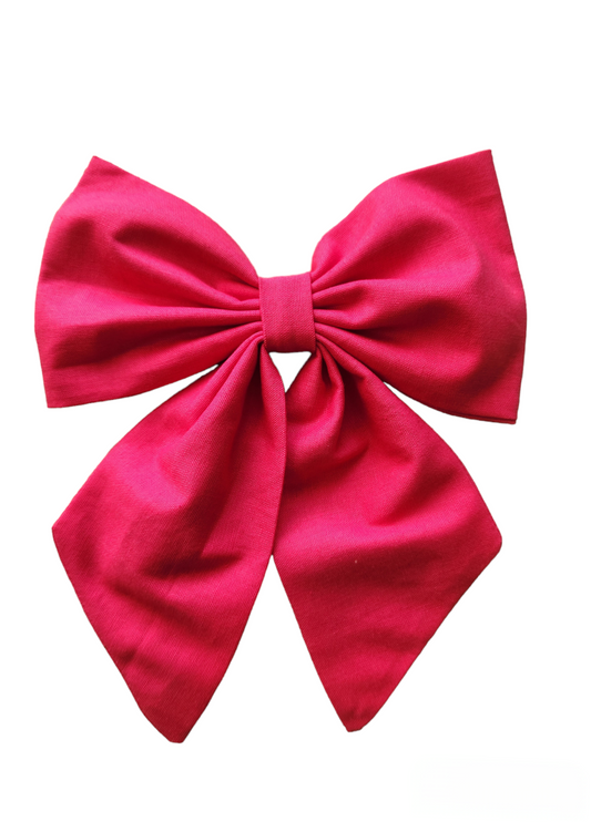 Large Bright Pink Sailor Bow