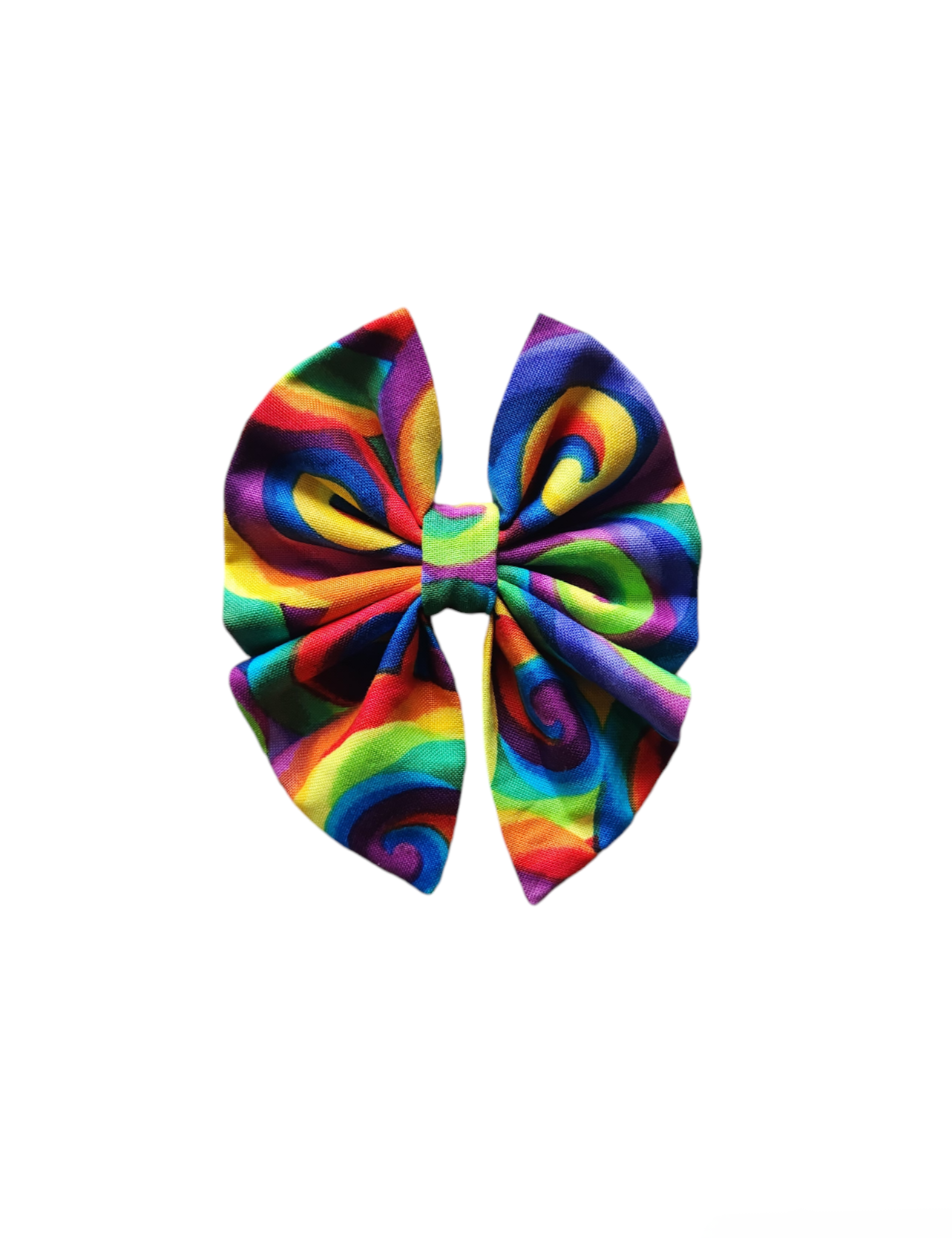 Swirling Rainbow Sailor Bow