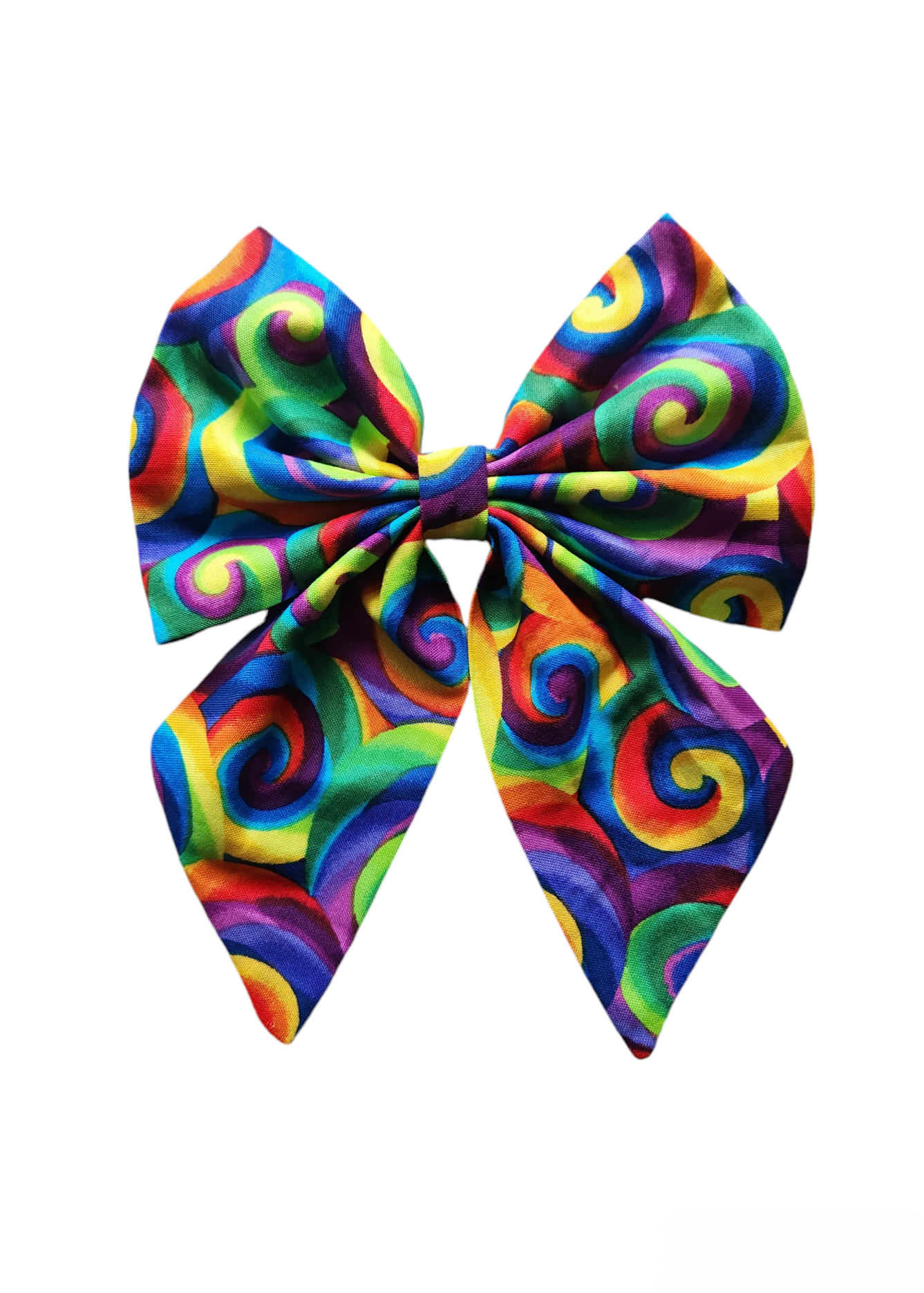 Swirling Rainbow Sailor Bow