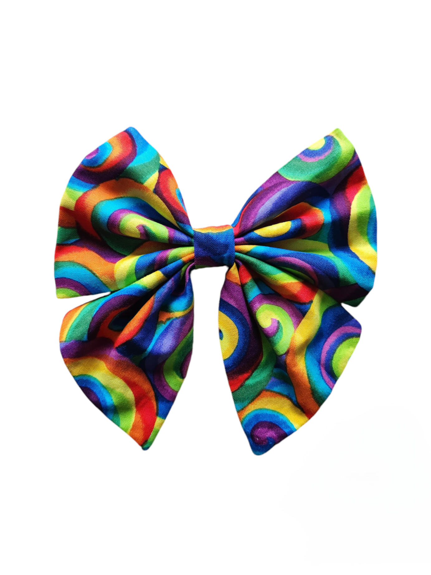 Swirling Rainbow Sailor Bow