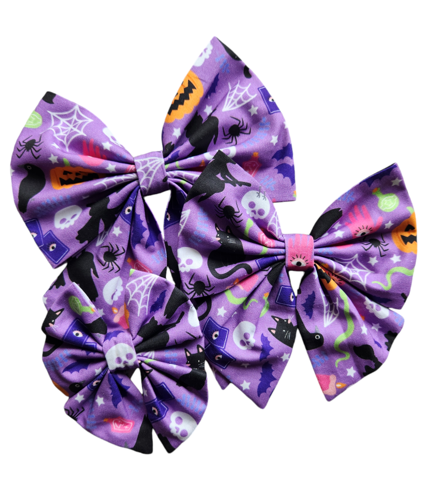 Purple Spooky Sailor Bow