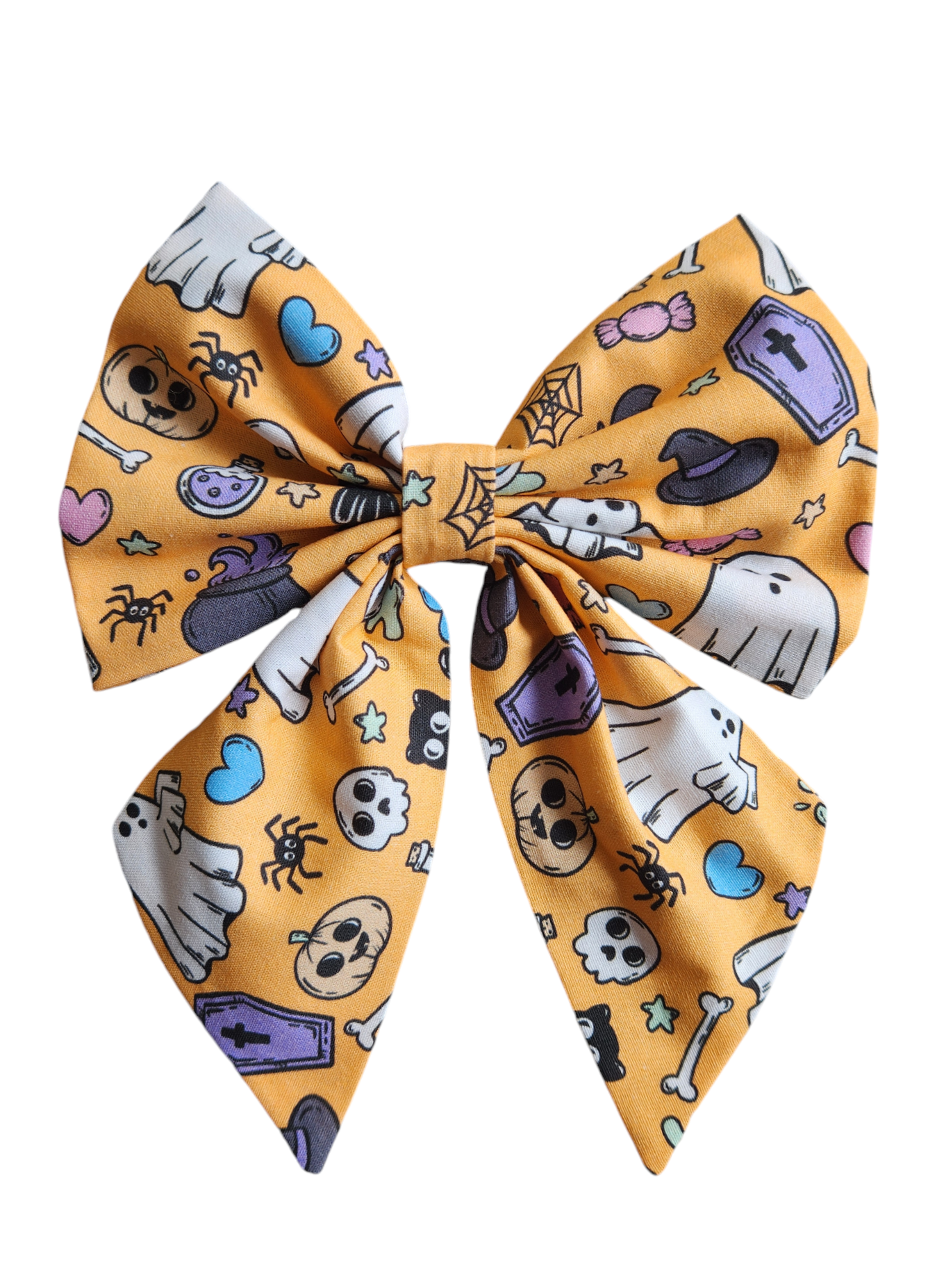 Light Orange Spooky Sailor Bow