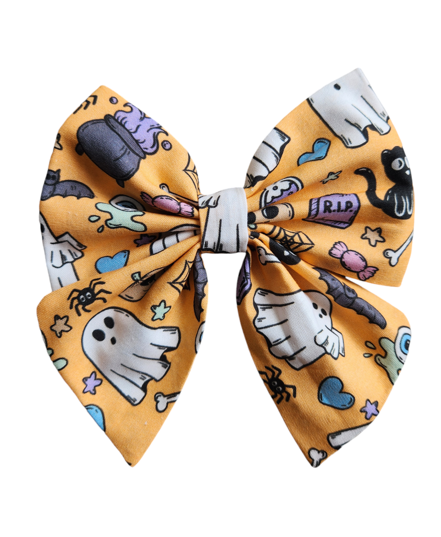 Light Orange Spooky Sailor Bow