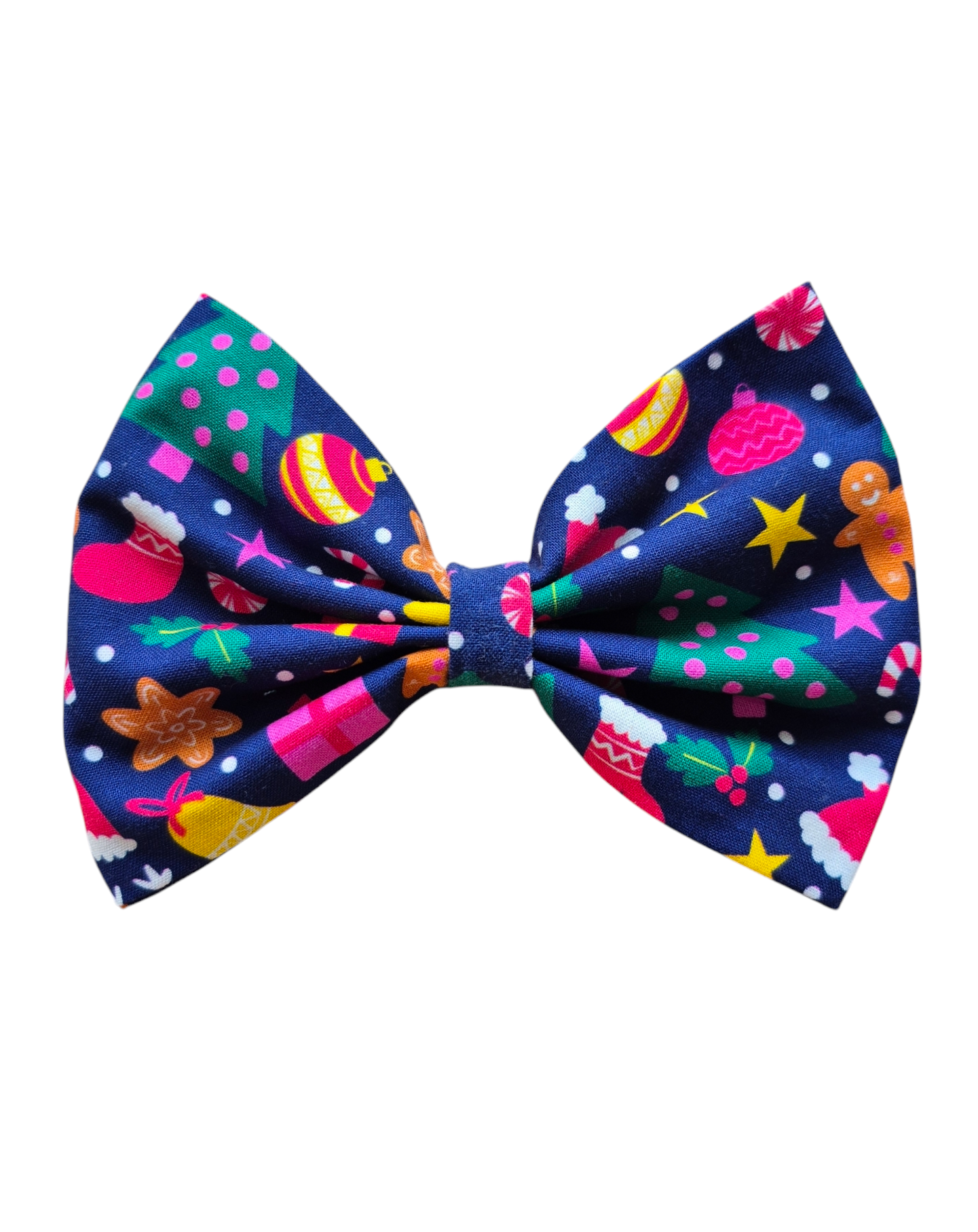 Navy Santa Goodies Bow