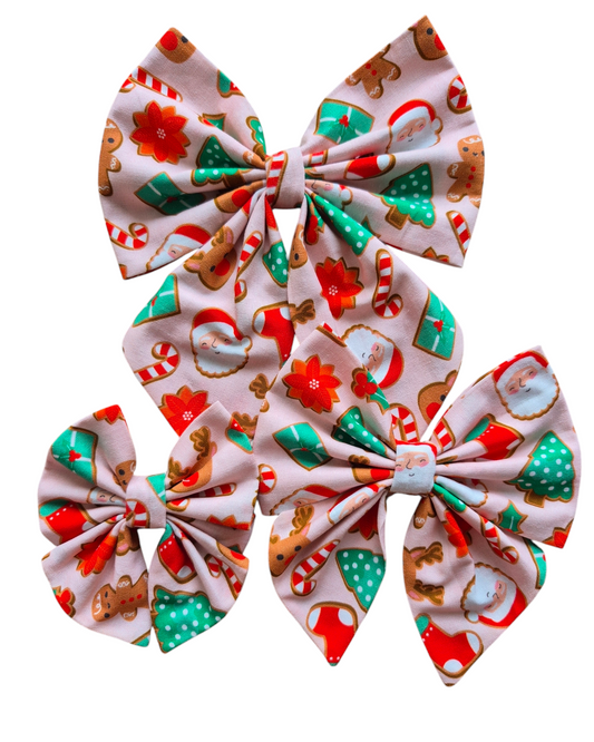 Pink Santa Goodies Sailor Bow