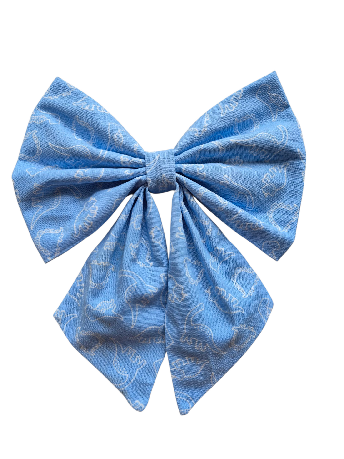Blue Dino Sailor Bow