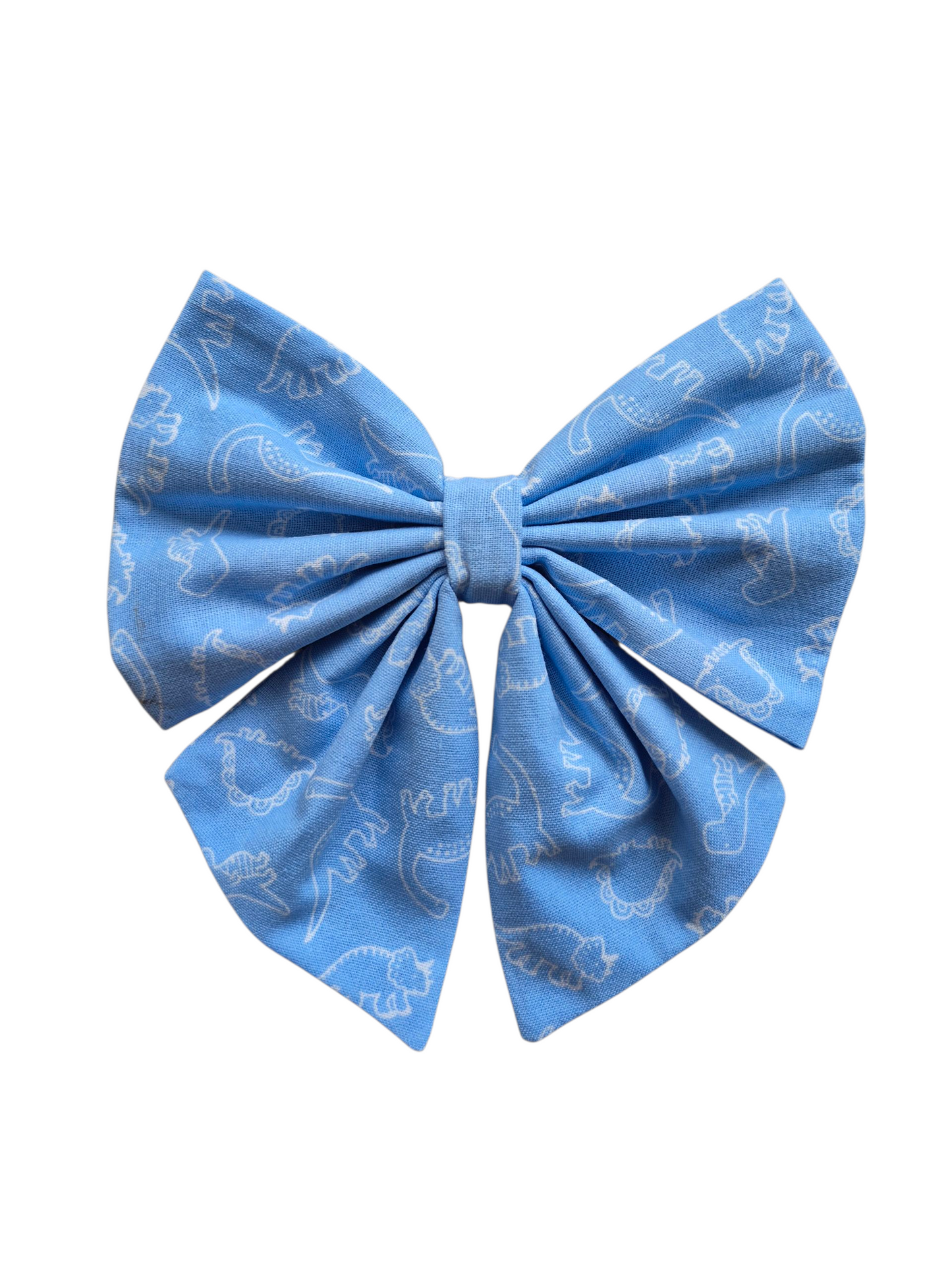 Blue Dino Sailor Bow