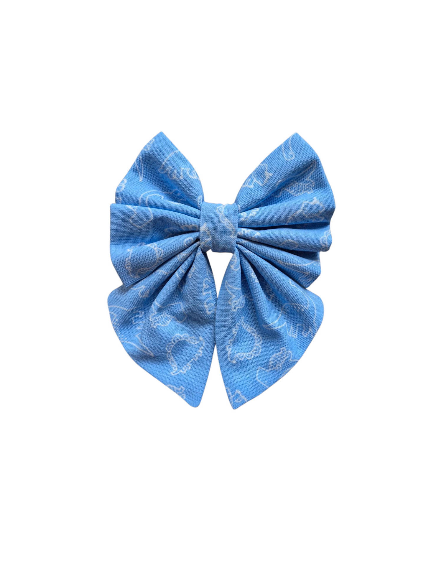 Blue Dino Sailor Bow