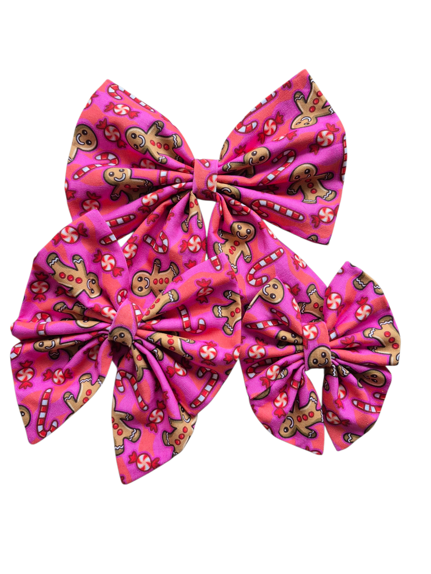 Pink Gingerbread Sailor Bow