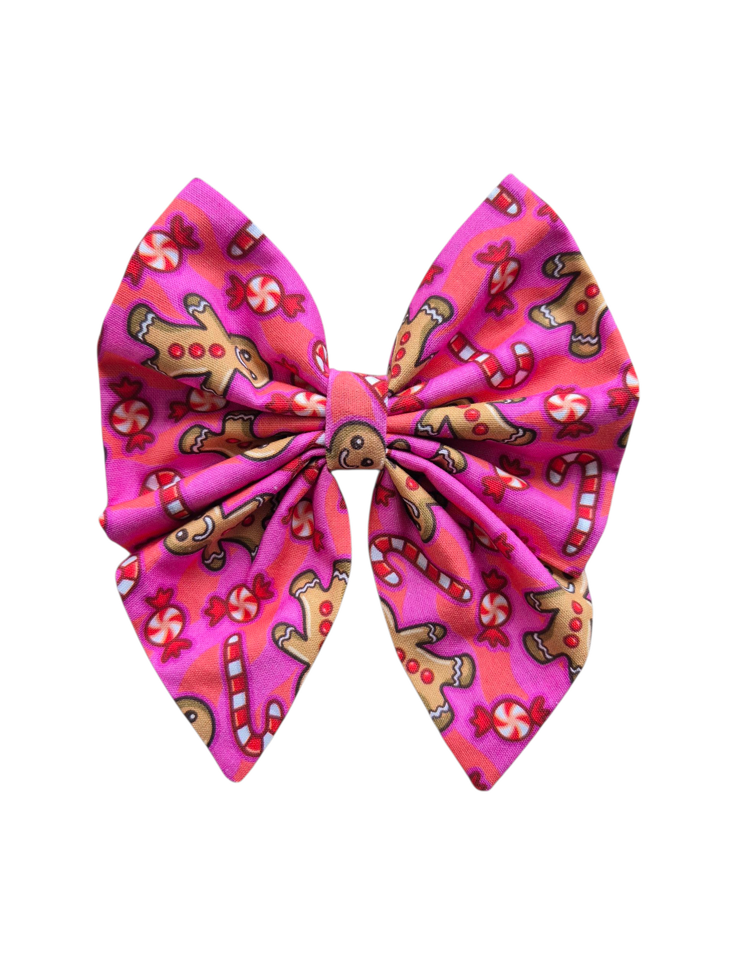Pink Gingerbread Sailor Bow