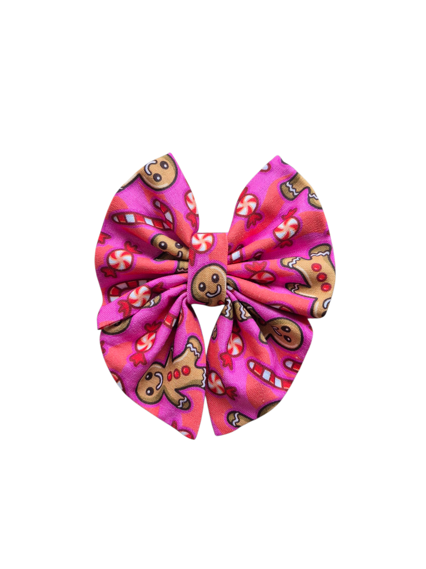 Pink Gingerbread Sailor Bow