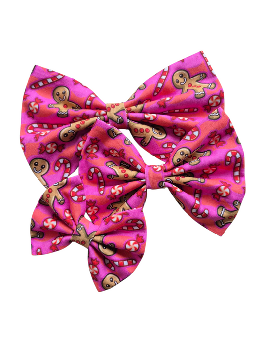 Pink Gingerbread Bow